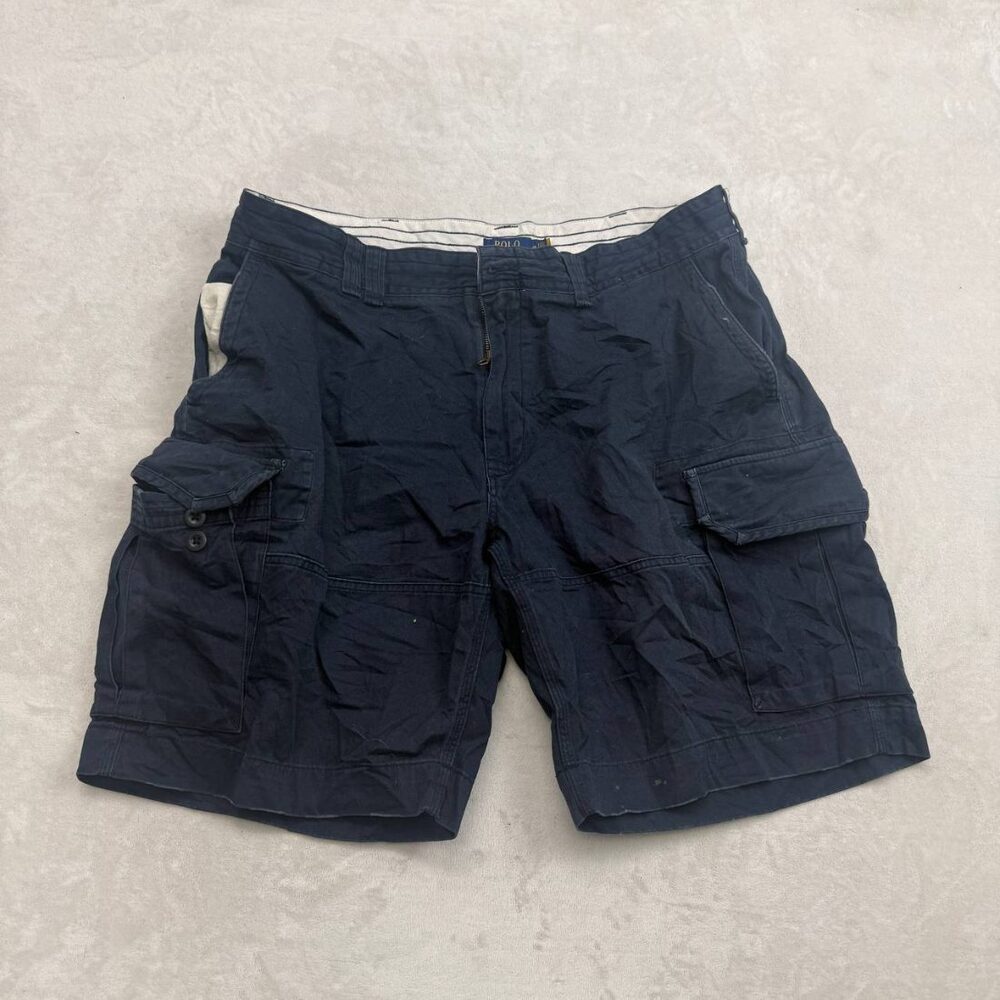 Ralph Lauren Polo Men's Cargo Shorts Navy Blue Size 40 Classic Utility Chino
